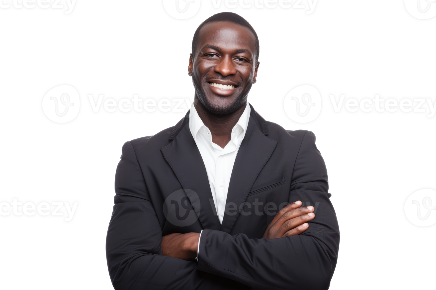 AI generated Happy businessman on transparent background png