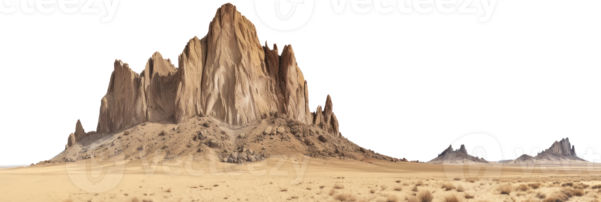 AI generated Desert landscape on a transparent background png