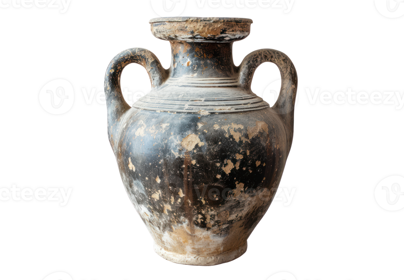 AI generated Ancient amorphous vase on a transparent background png