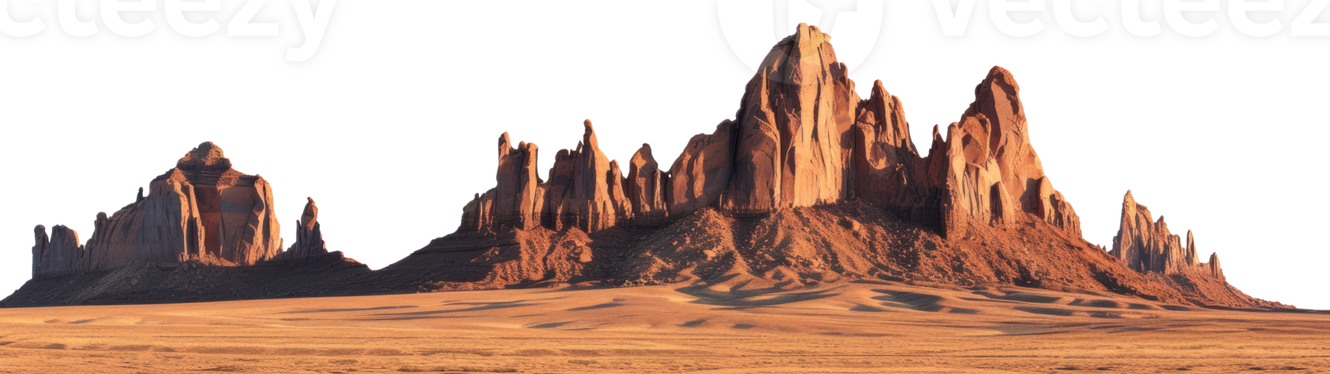 AI generated Desert landscape on a transparent background png