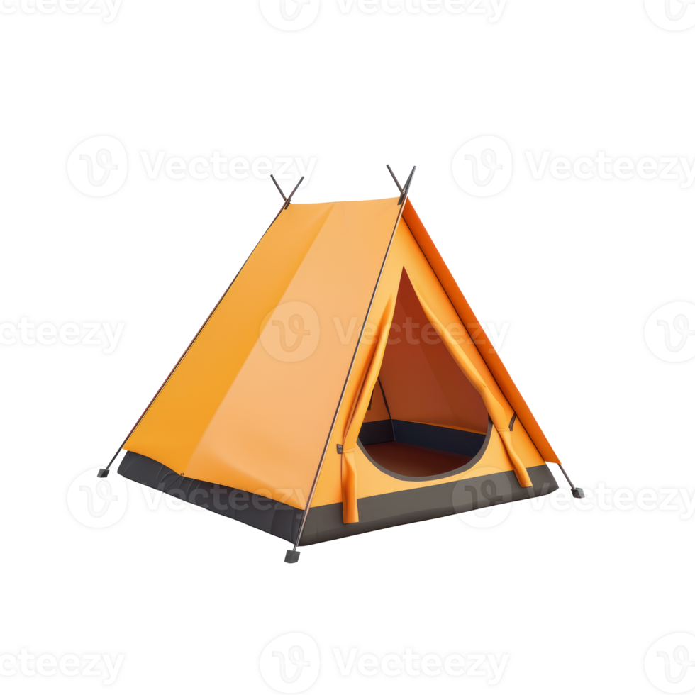 AI generated Camping tent transparent background png
