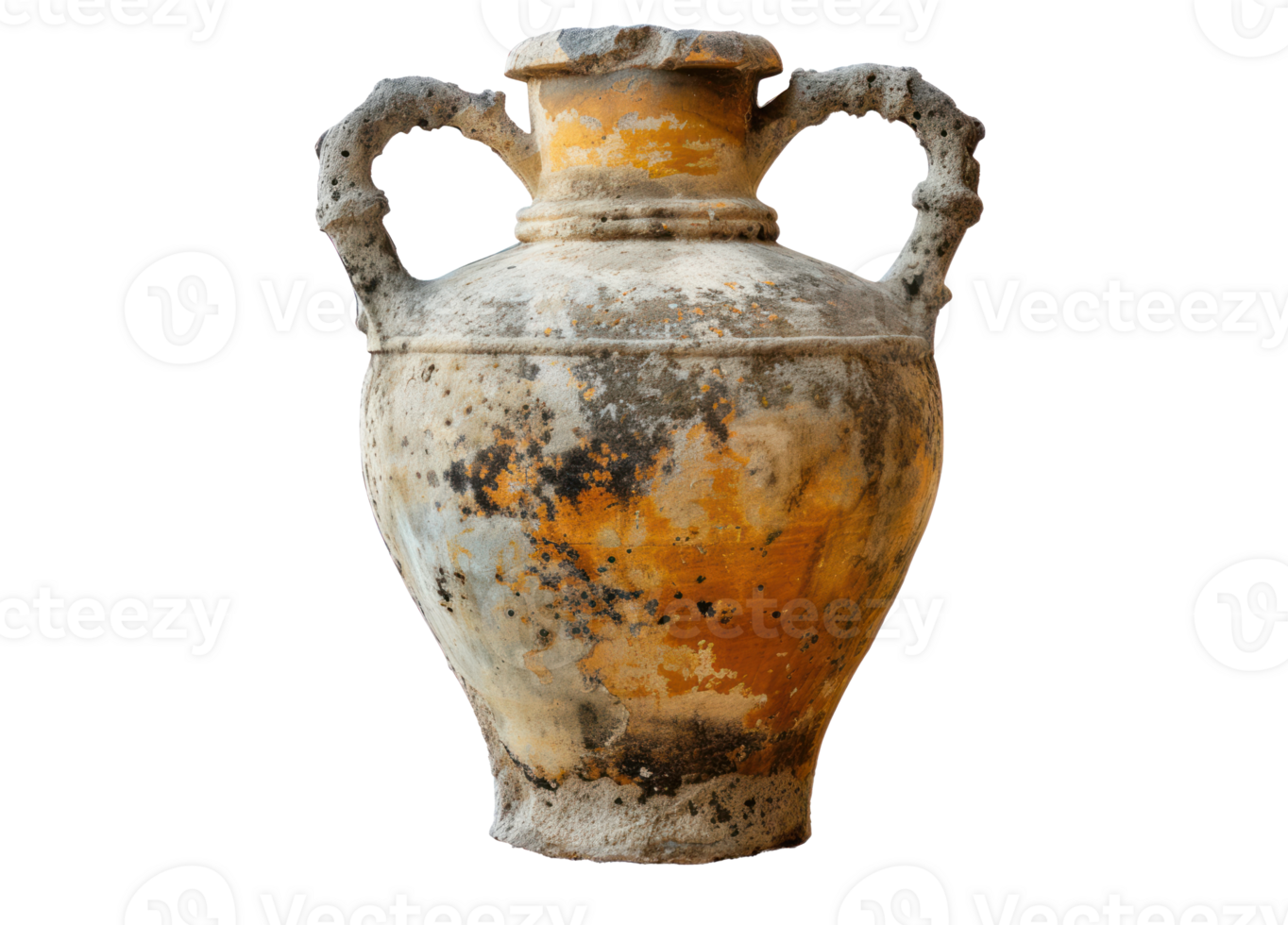 AI generated Ancient amorphous vase on a transparent background png