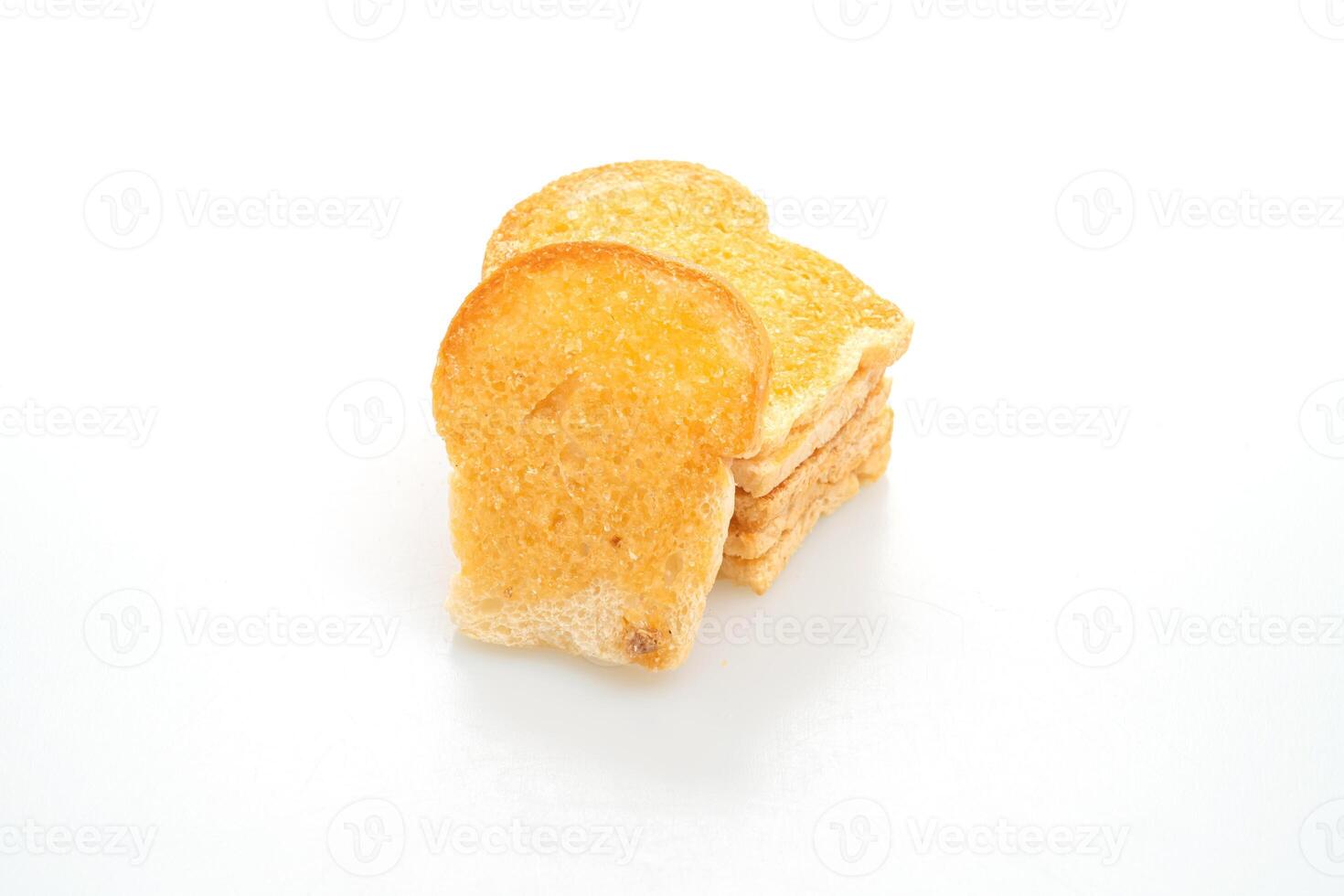 baked crispy bread with butter and sugar photo