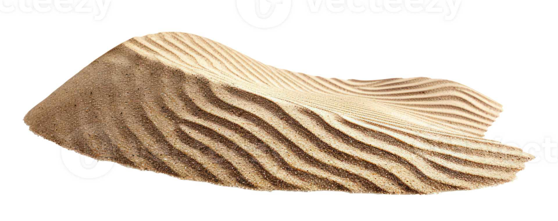 AI generated Textured sand dunes with natural wave on transparent background - stock png. png