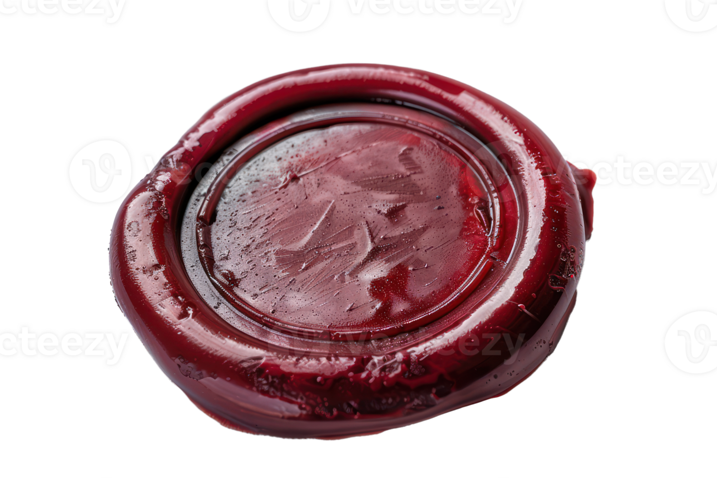 AI generated Vintage red wax seal for secure correspondence on transparent background - stock png. png