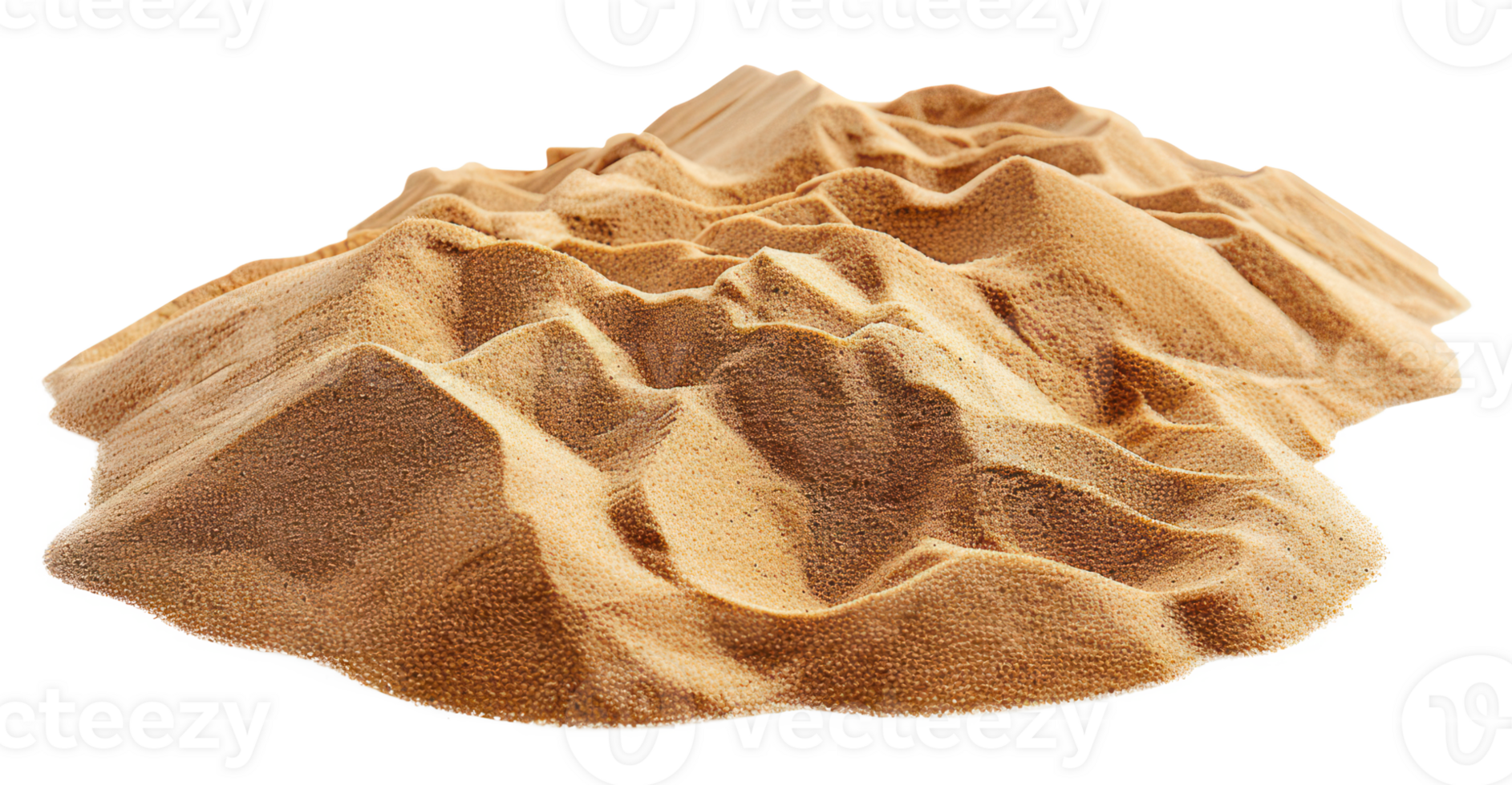 AI generated Textured sand dunes with natural wave on transparent background - stock png. png