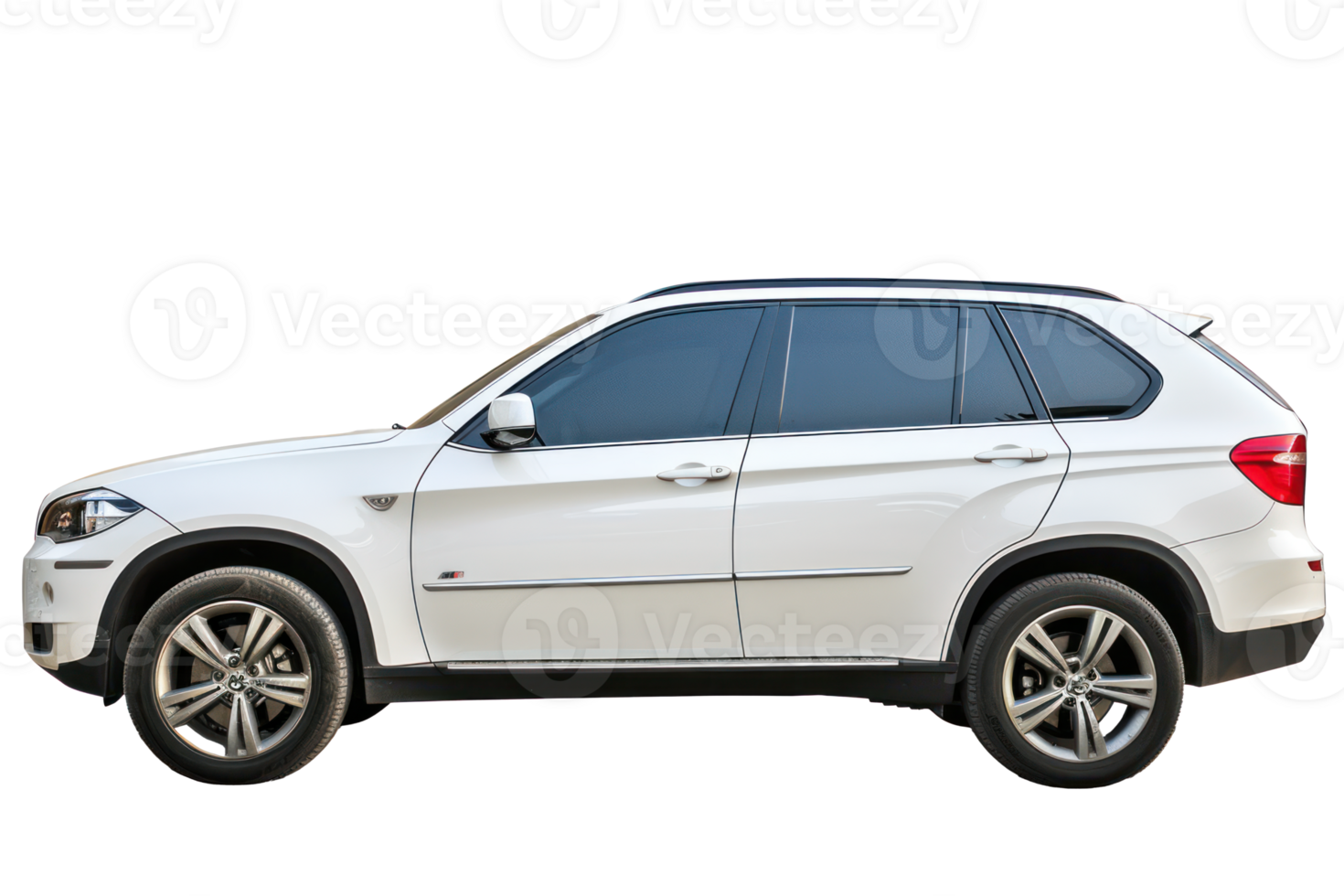 AI generated SUV car, side view on transparent background png