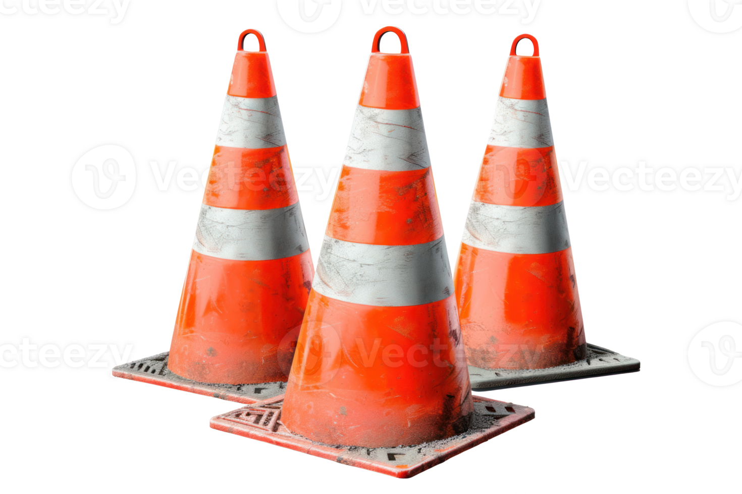 AI generated Traffic cone on a transparent background png