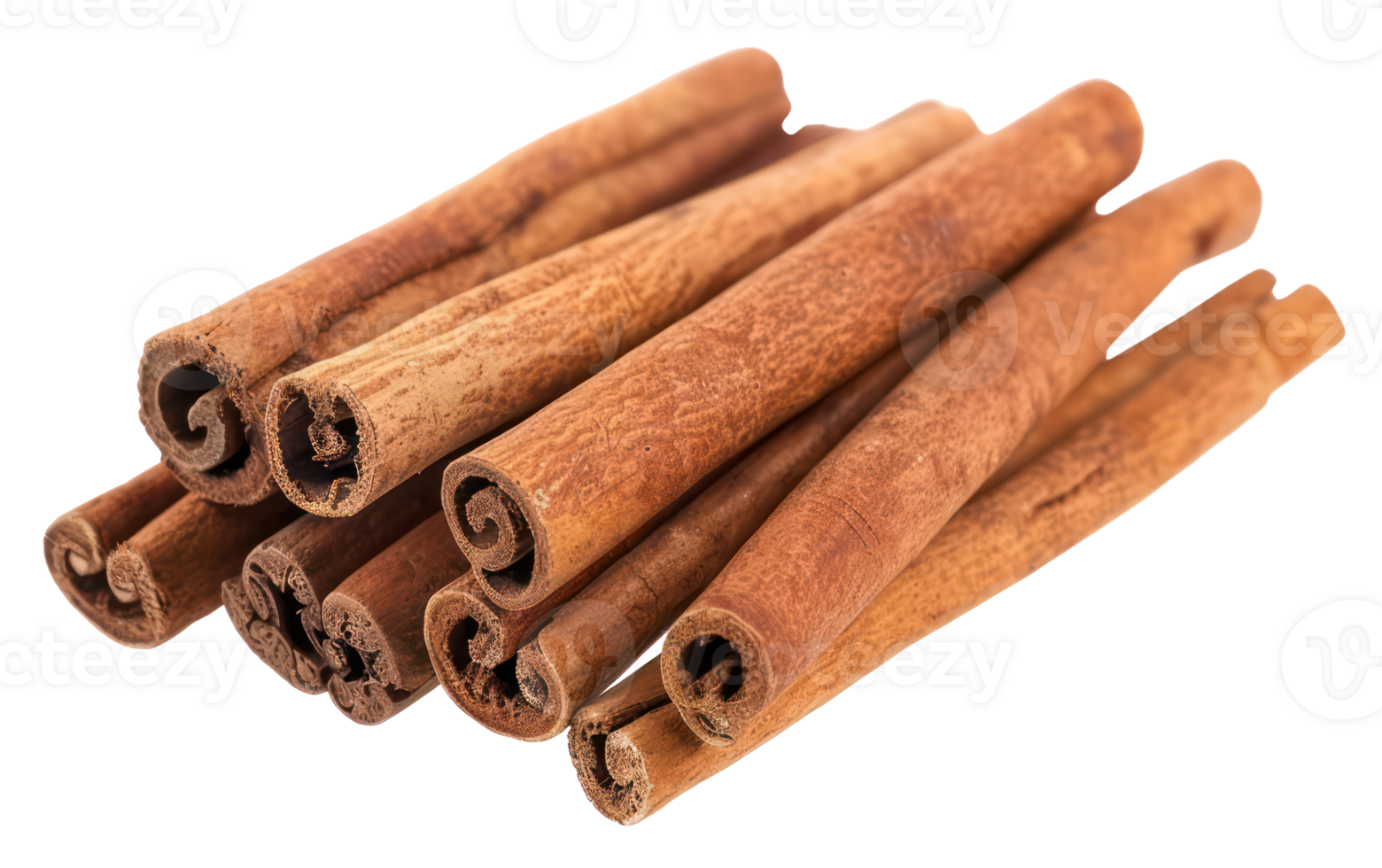 AI generated Whole cinnamon sticks on transparent background - stock png. png