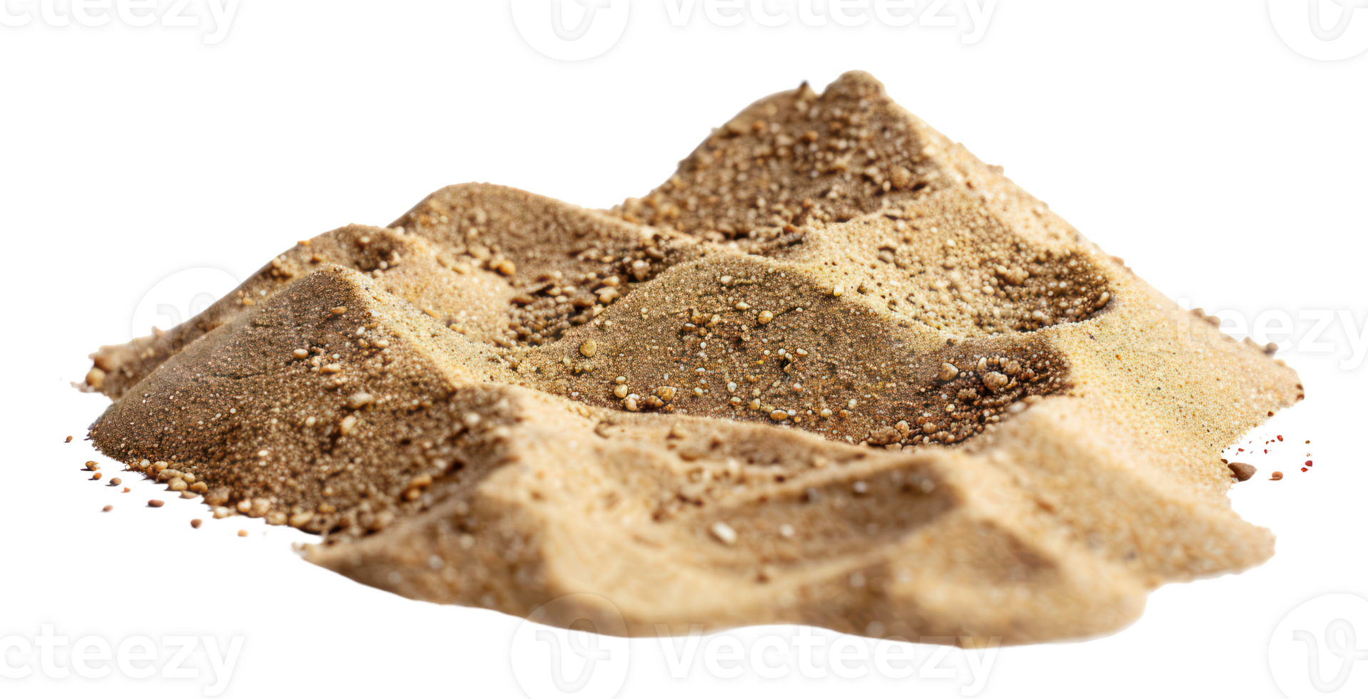 AI generated Textured sand dunes with natural wave on transparent background - stock png. png