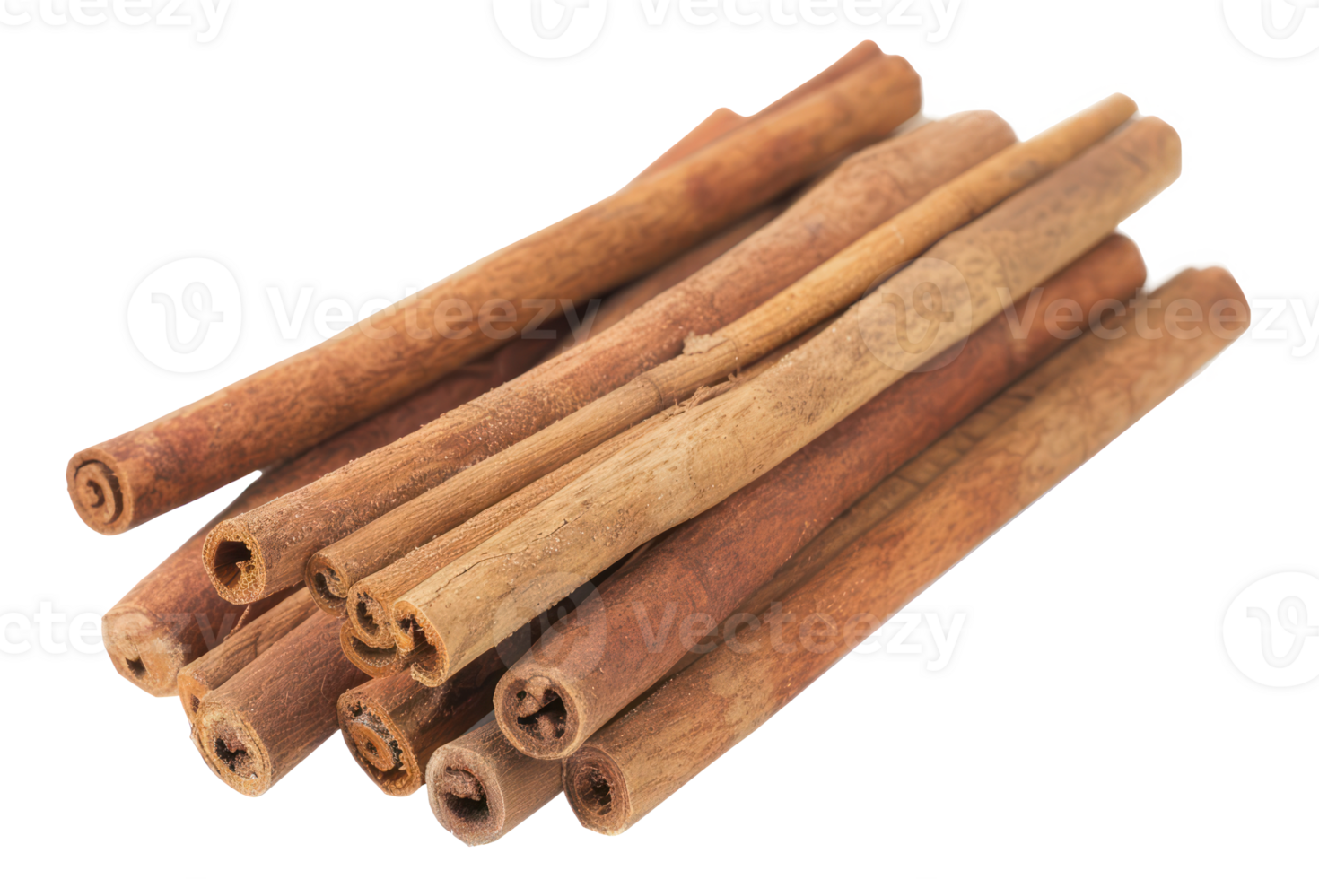 AI generated Whole cinnamon sticks on transparent background - stock png. png