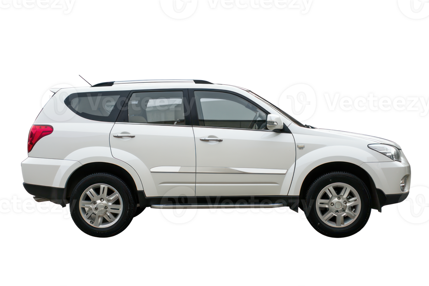 AI generated SUV car, side view on transparent background png