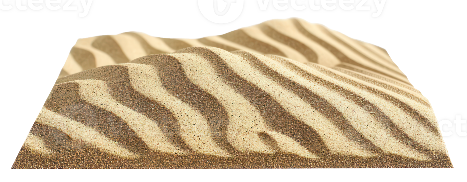 AI generated Textured sand dunes with natural wave on transparent background - stock png. png