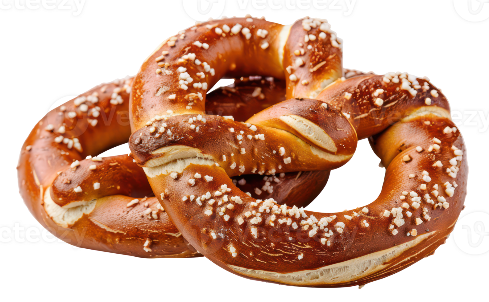 ai gegenereerd gezouten gebakken zoute krakeling Aan transparant achtergrond - voorraad png. png
