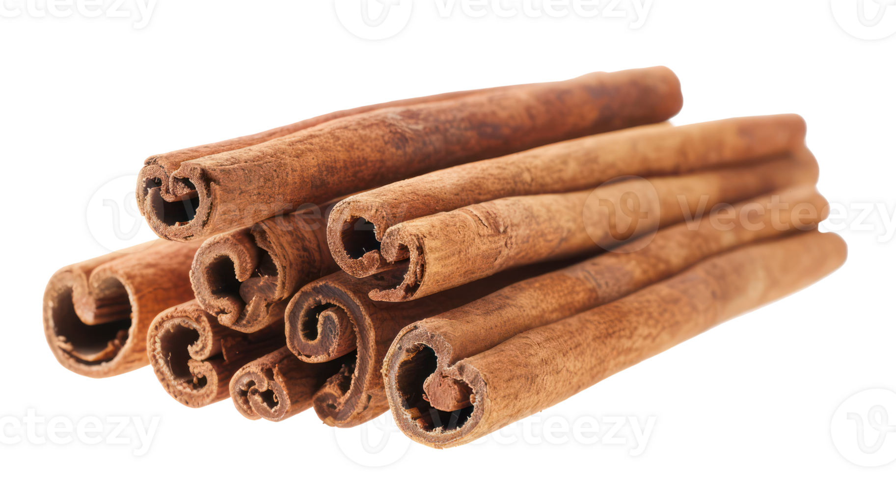 AI generated Whole cinnamon sticks on transparent background - stock png. png