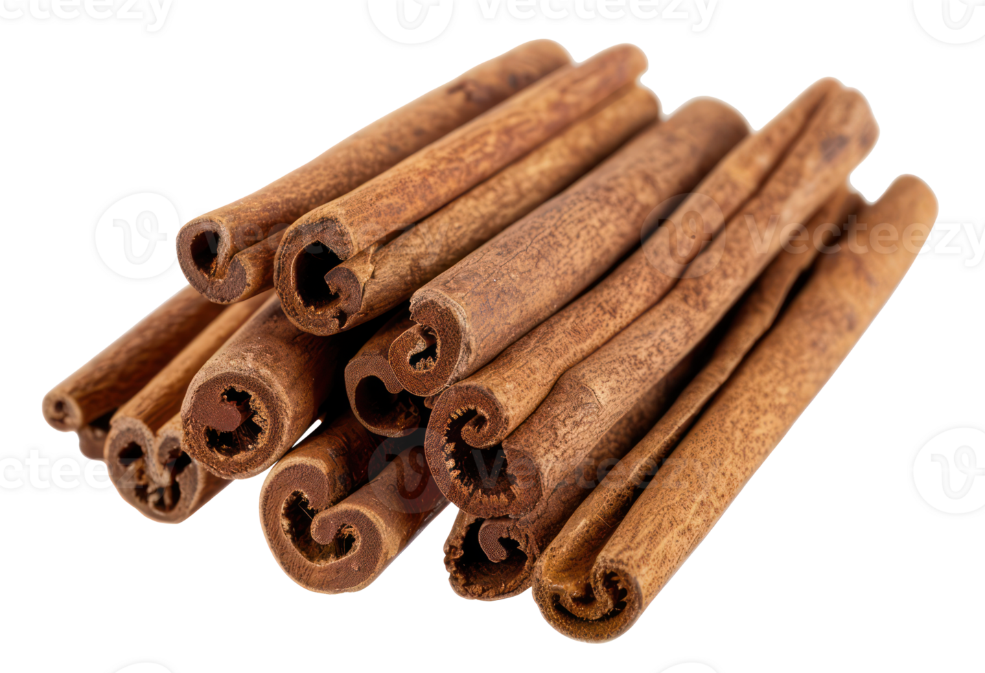 AI generated Whole cinnamon sticks on transparent background - stock png. png