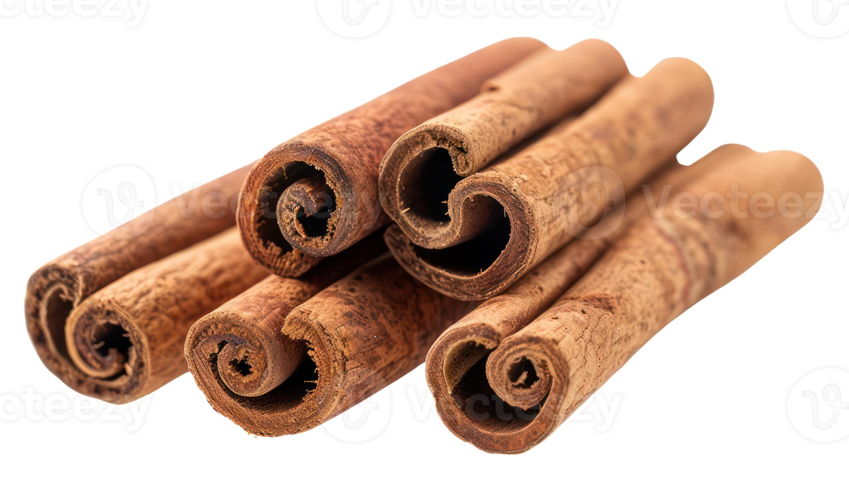 AI generated Whole cinnamon sticks on transparent background - stock png. png