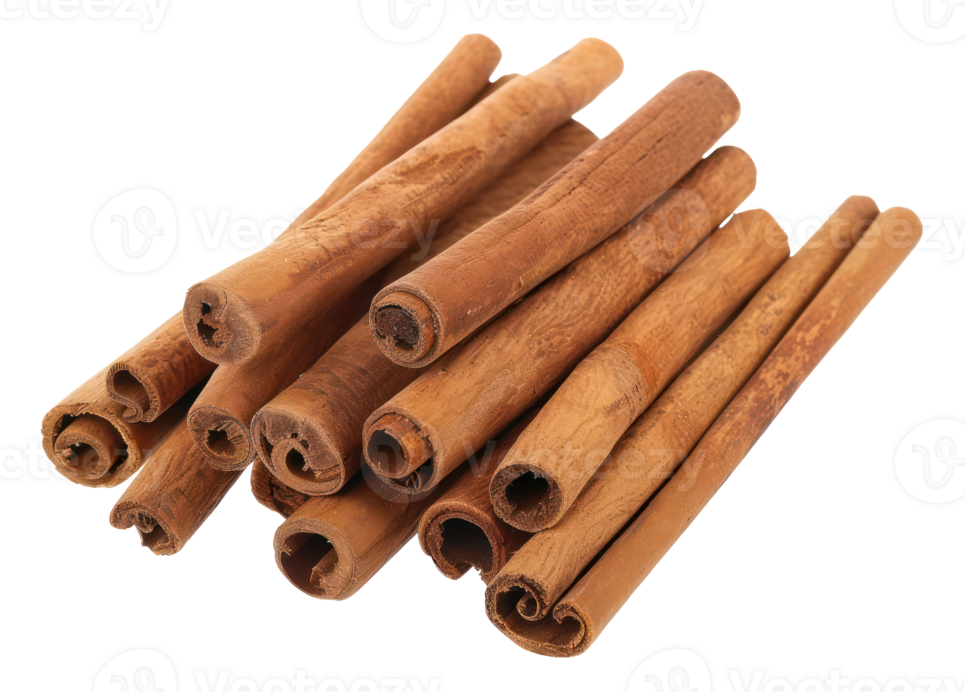AI generated Whole cinnamon sticks on transparent background - stock png. png