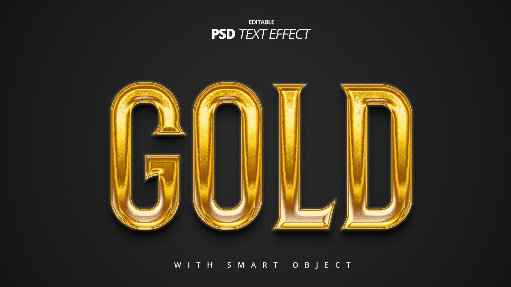 gouden glimmend luxe elegant film titel 3d tekst effect sjabloon ontwerp psd