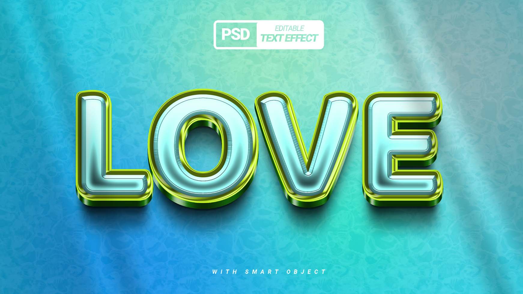 Love cute 3d text effect design psd