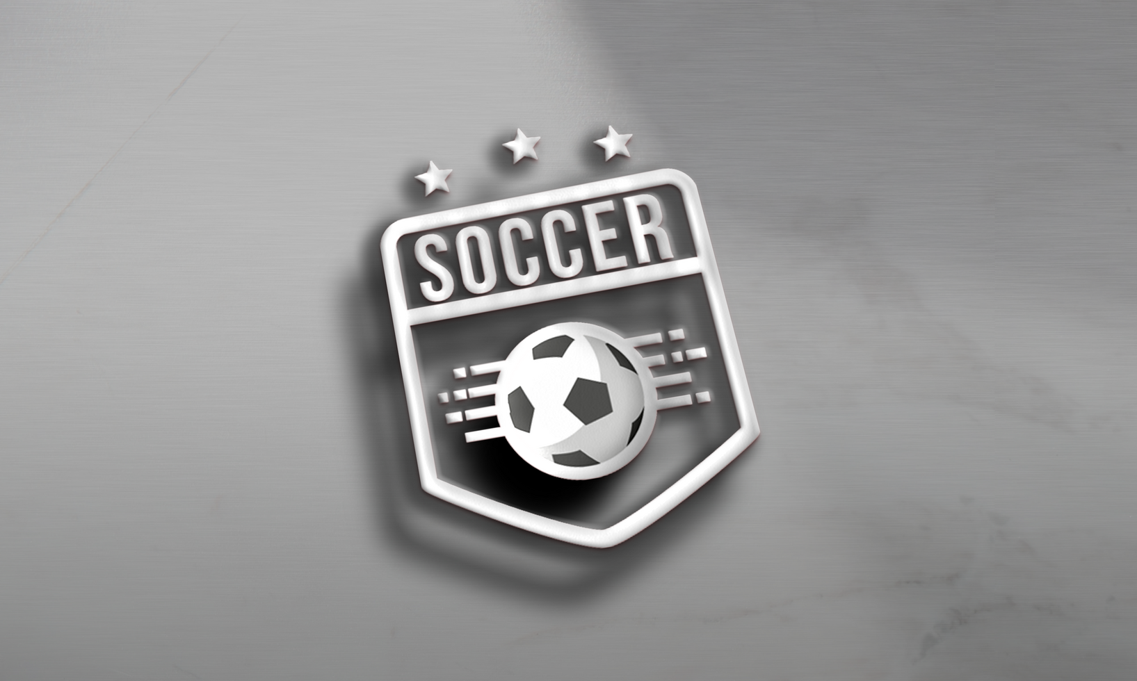 Fußball Logo Attrappe, Lehrmodell, Simulation psd