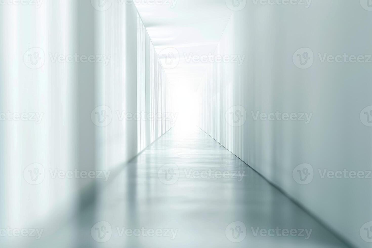 AI generated White blur abstract background from building hallway corridor photo
