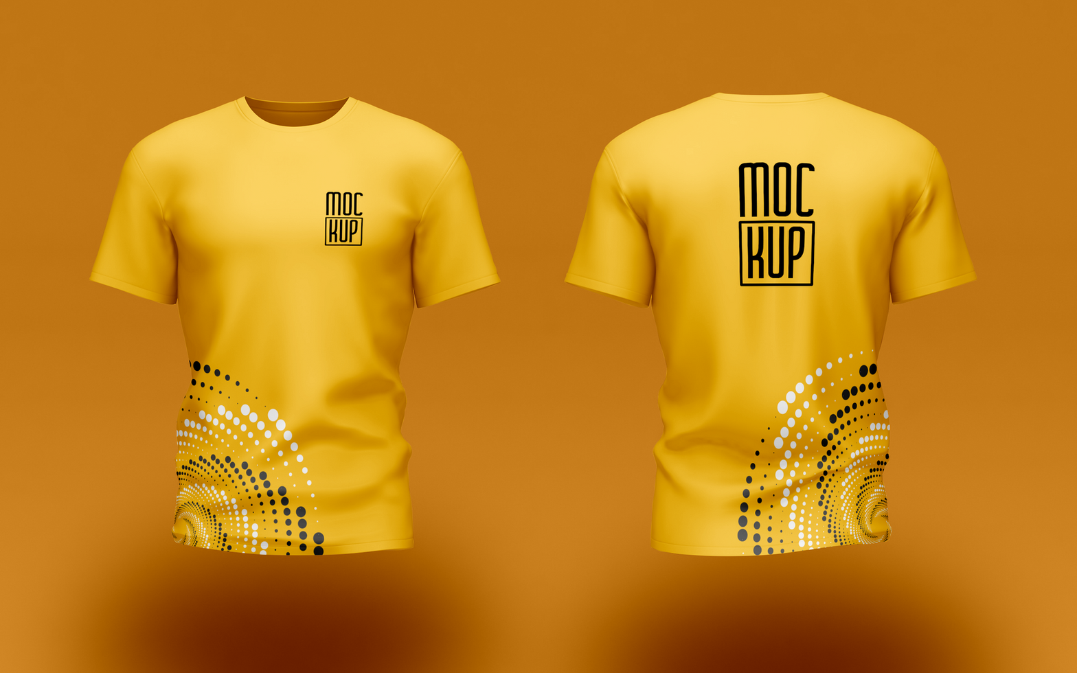 male tshirt mockup front and back view psd