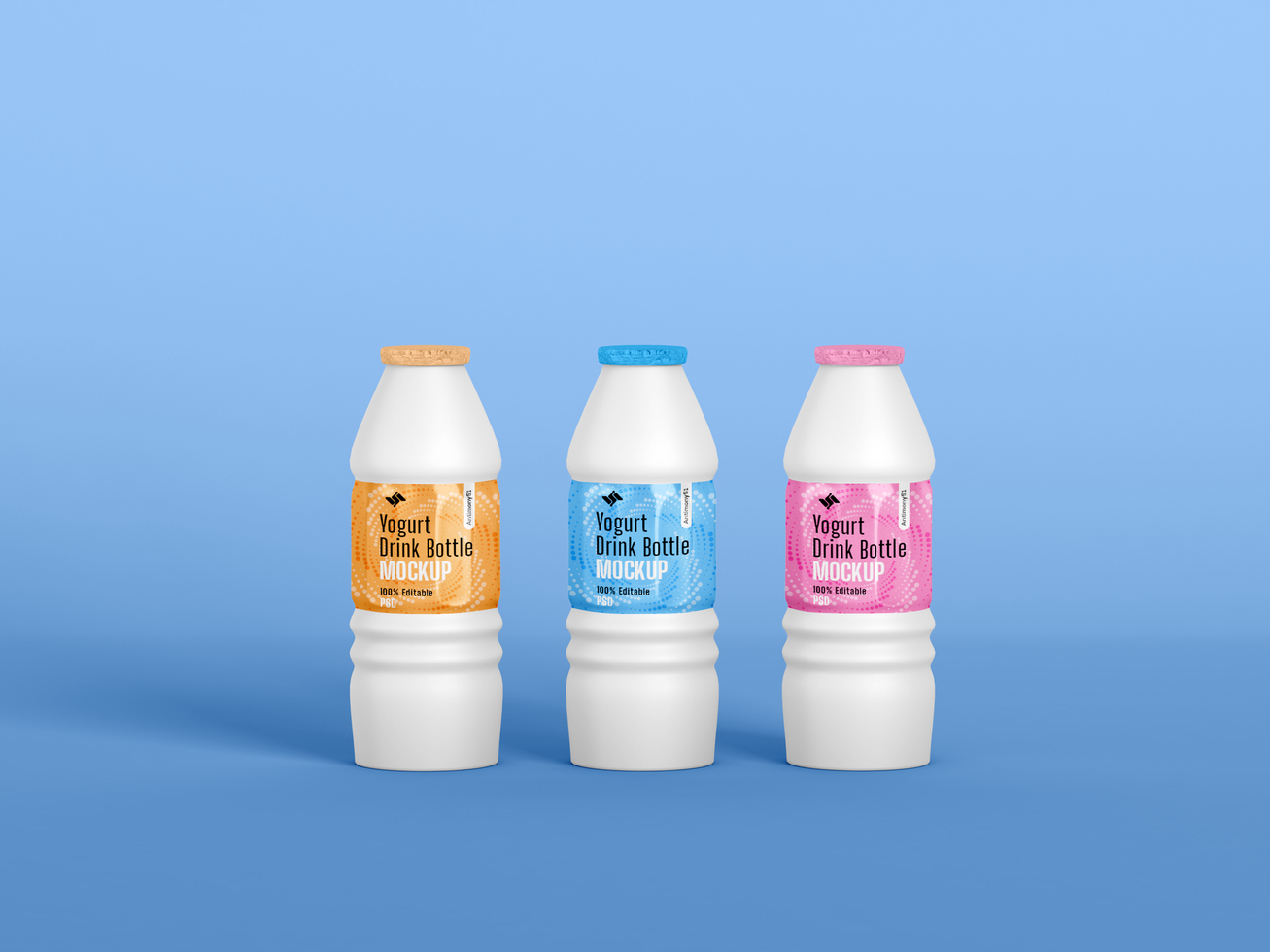 yogurt drink bottle mockup or lassi bottle mockup psd