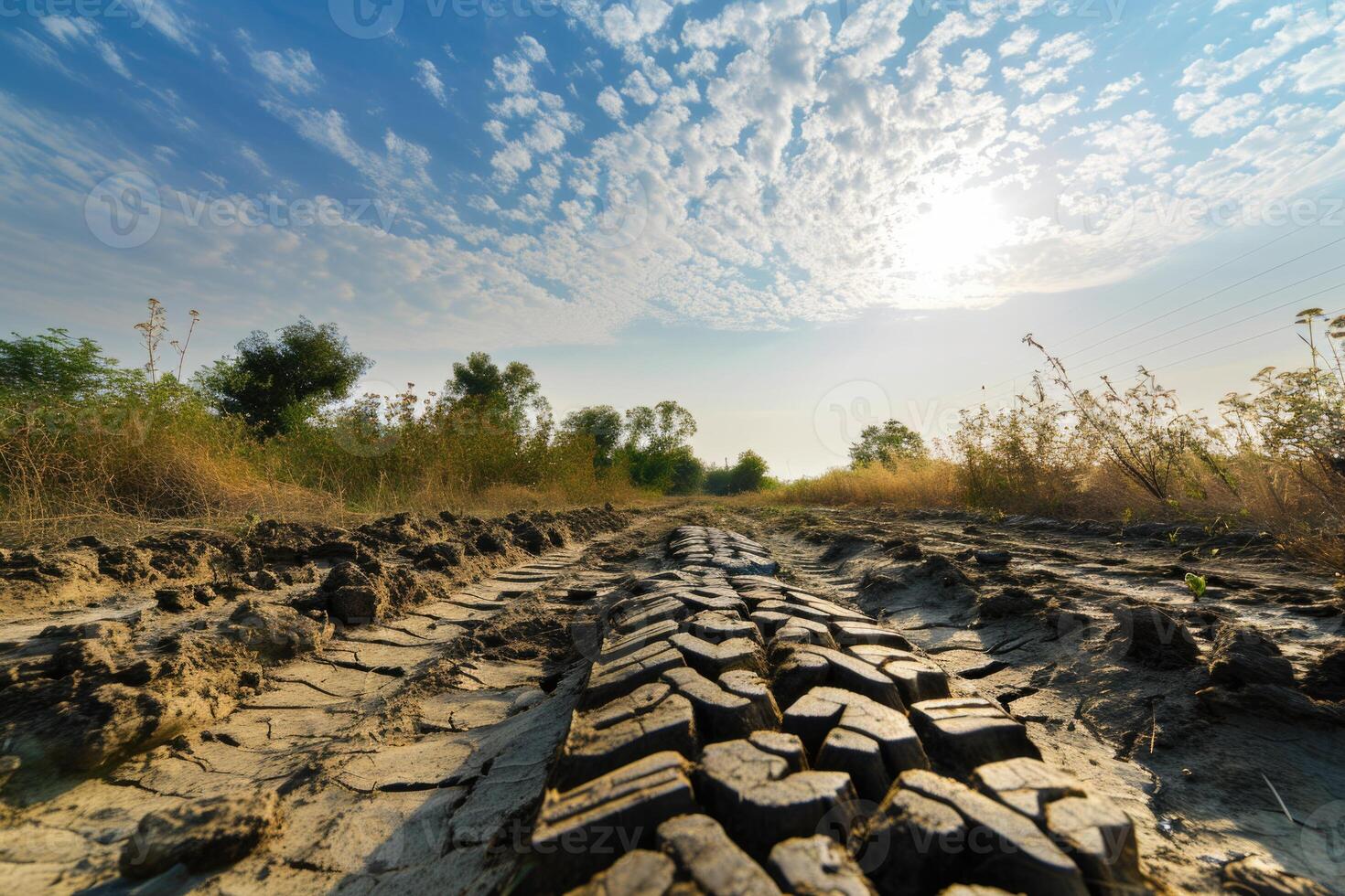 ai generado tierra para rebaja en rural zona para alojamiento construcción. foto