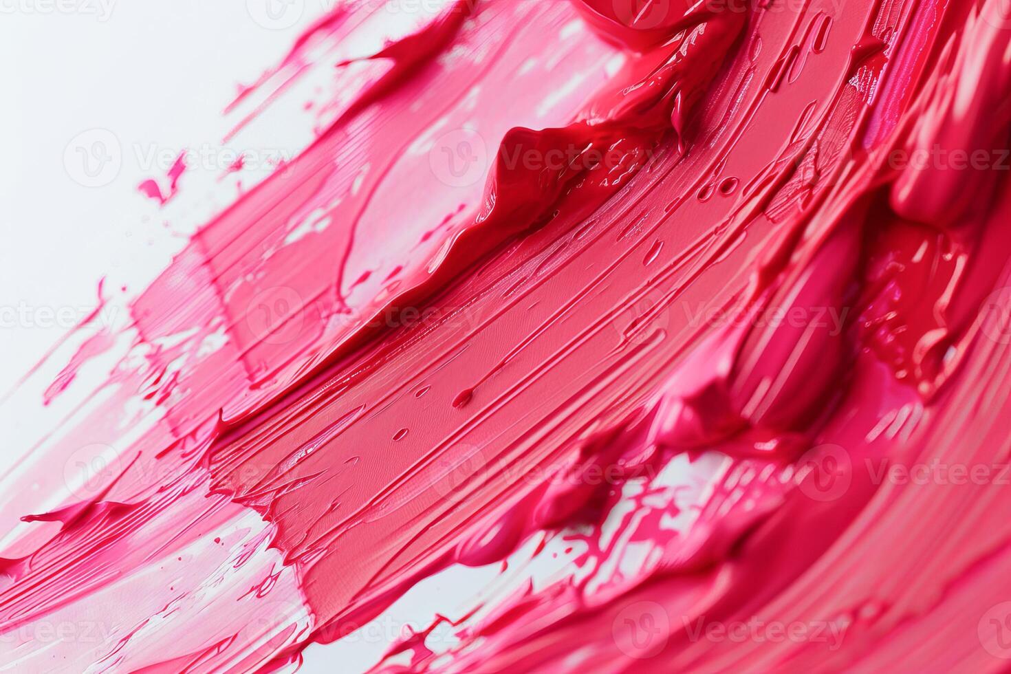 AI generated Vivid Red Paint Strokes on a Pristine White Background photo