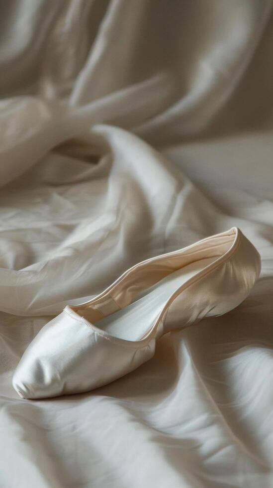 AI generated Silk Ballet Slipper On Fabric photo