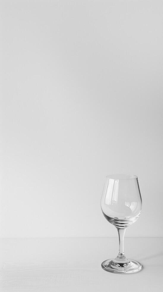 AI generated Elegant Empty Glass On White photo