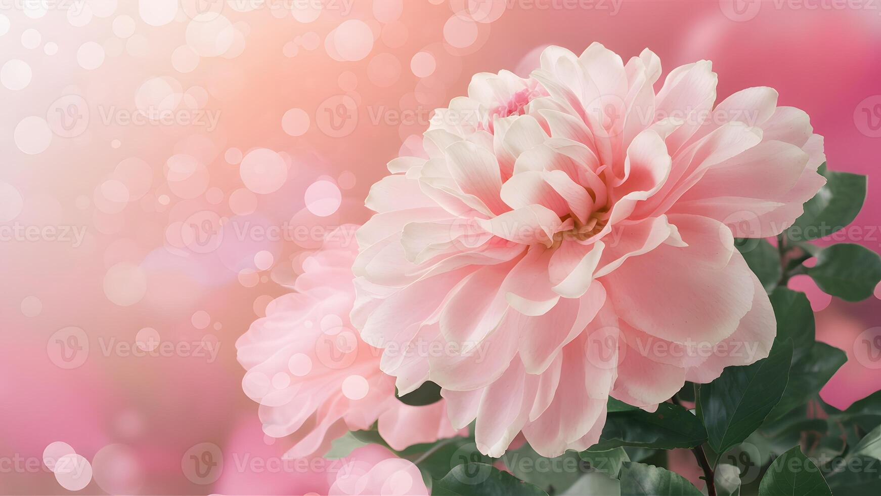 ai generado romántico ligero bokeh mejora hermosa rosado pastel floral antecedentes foto