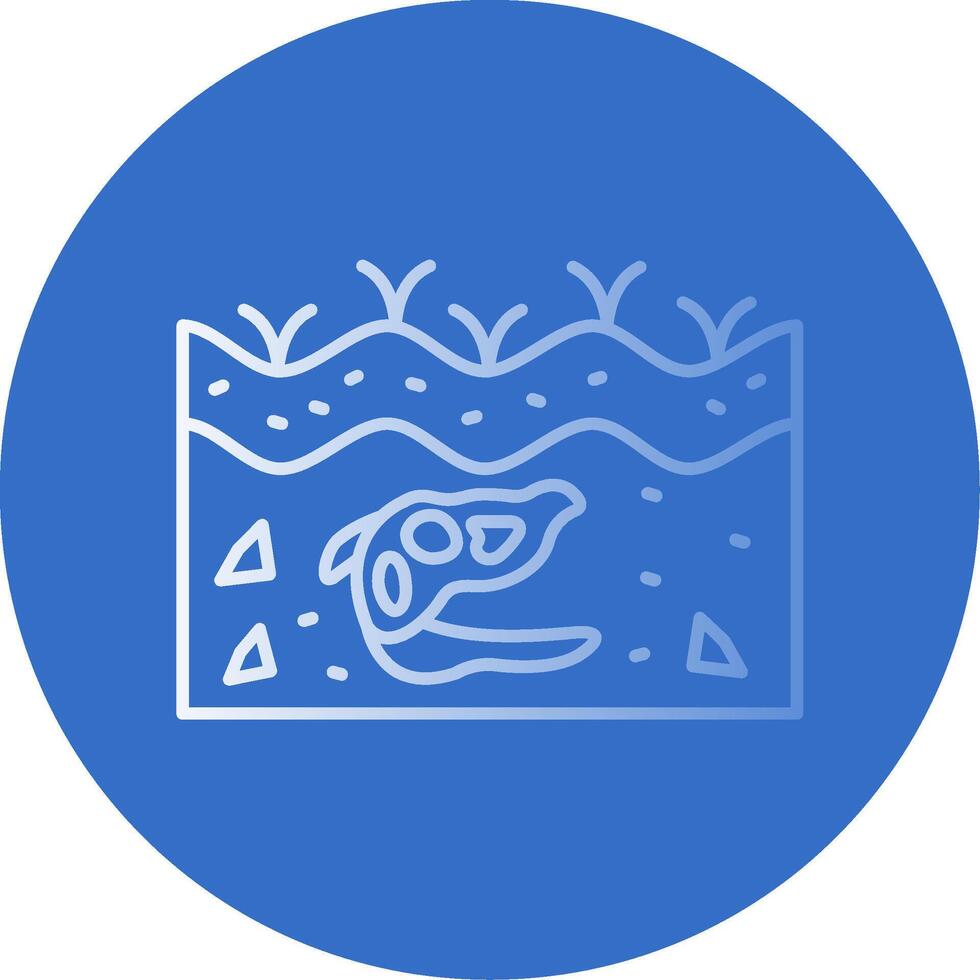 Fossil Gradient Line Circle Icon vector