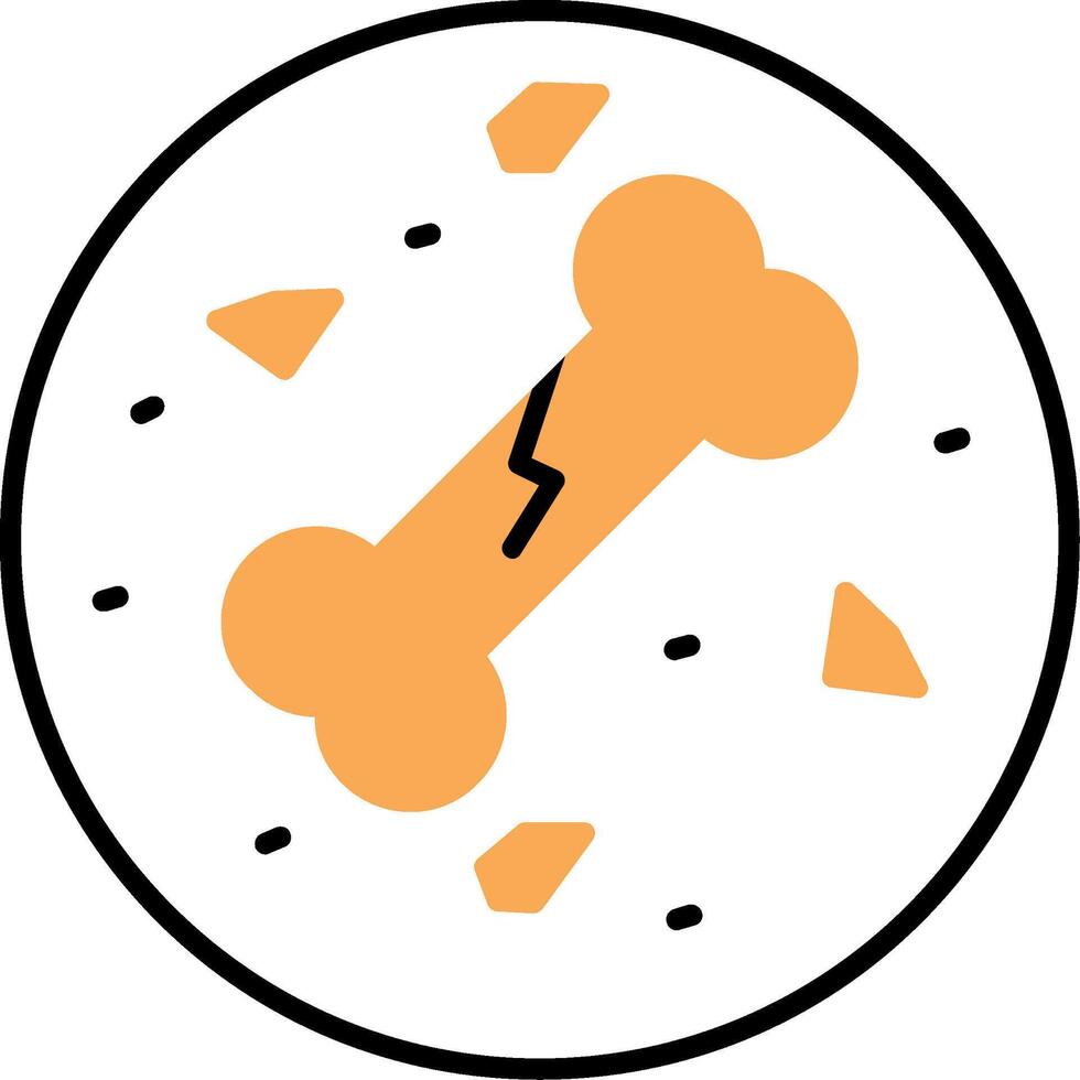 Fossil Skined Filled Icon vector