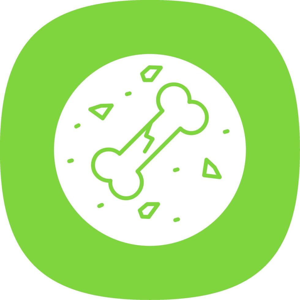 Fossil Glyph Curve Icon vector