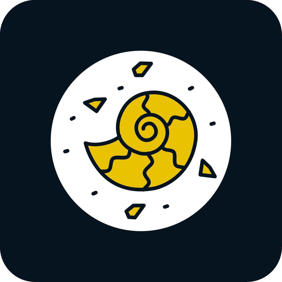 Fossil Glyph Two Color Icon vector