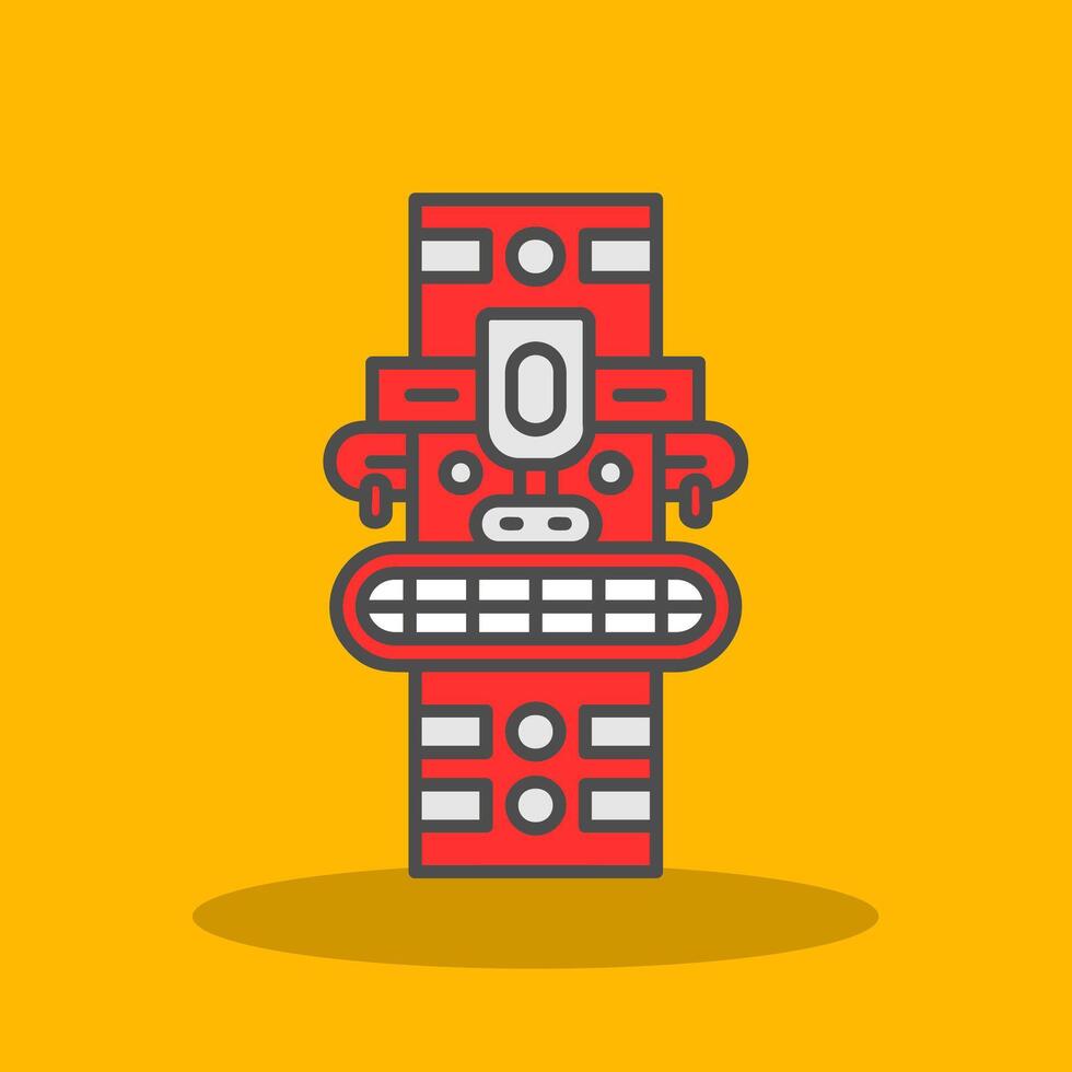 Totem Filled Shadow Icon vector