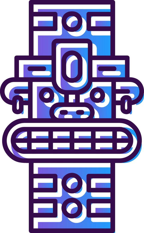 Totem Gradient Filled Icon vector