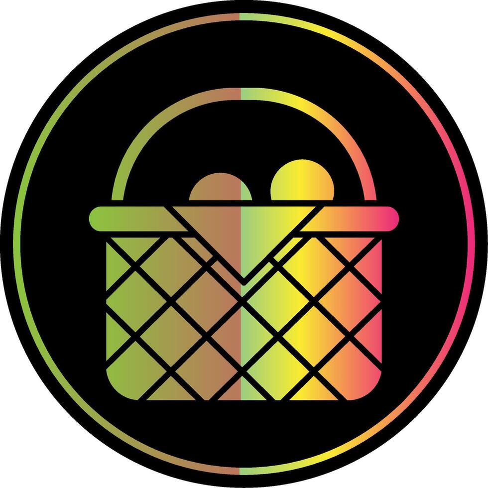 Basket Glyph Due Color Icon vector