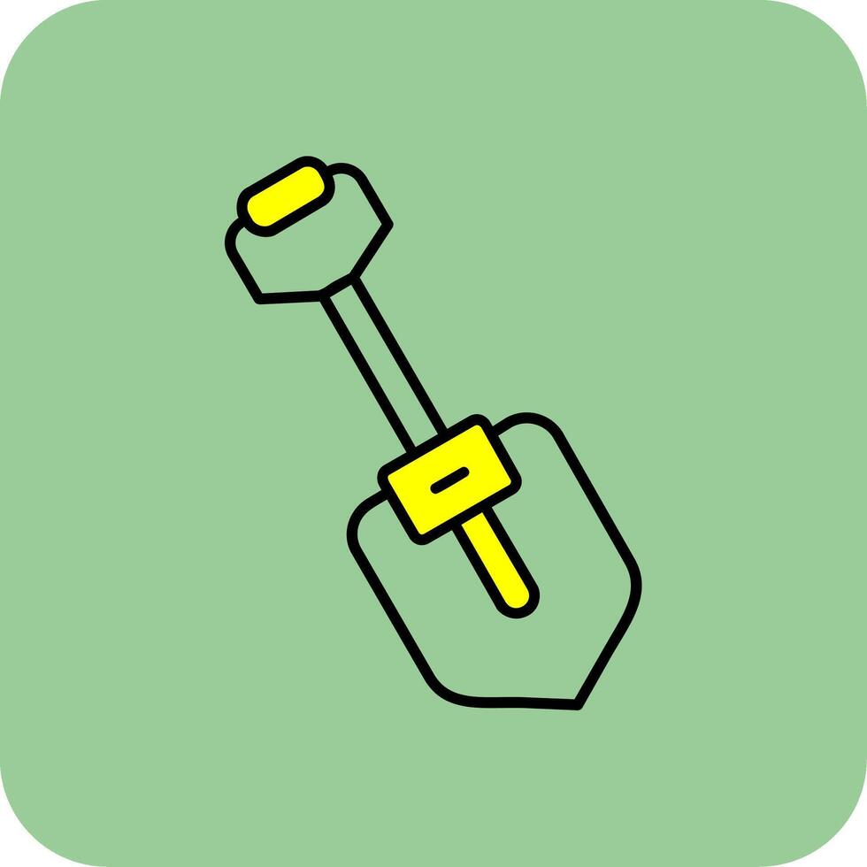 Shovel Filled Yellow Icon vector