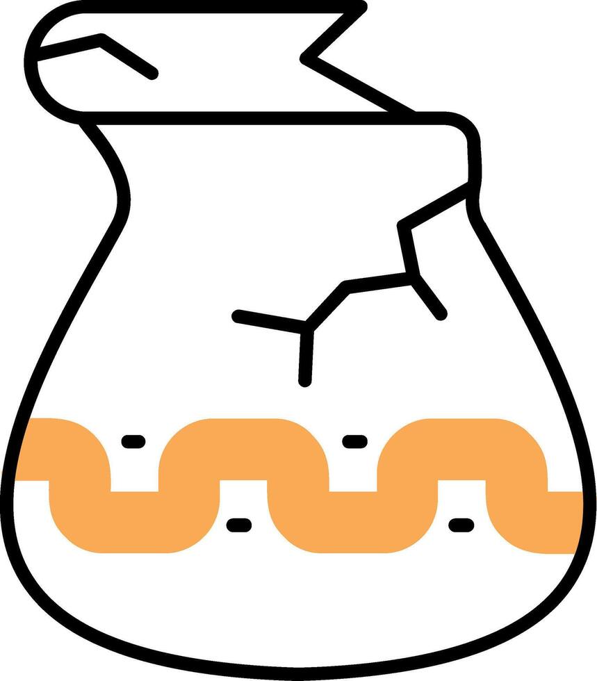 Jar Skined Filled Icon vector