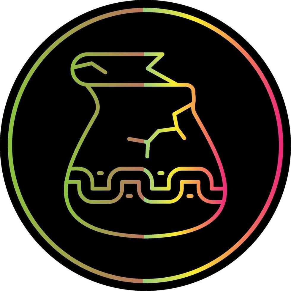 Jar Line Gradient Due Color Icon vector