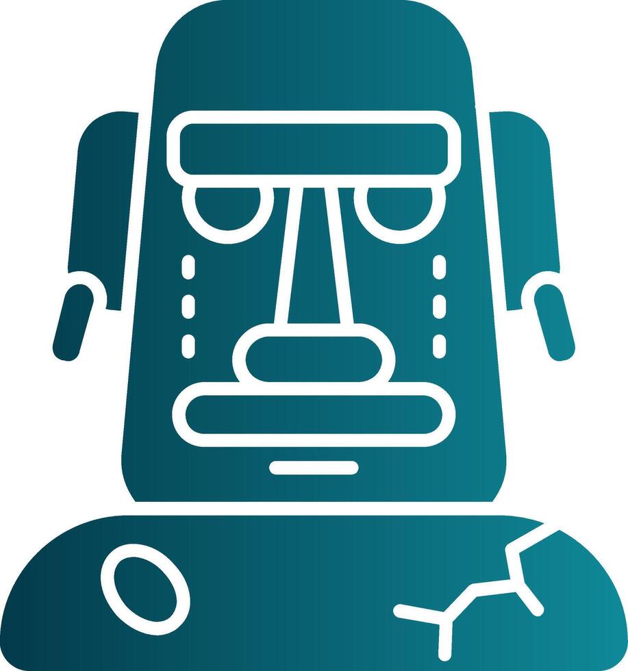 Stonehenge Glyph Gradient Round Corner Icon vector