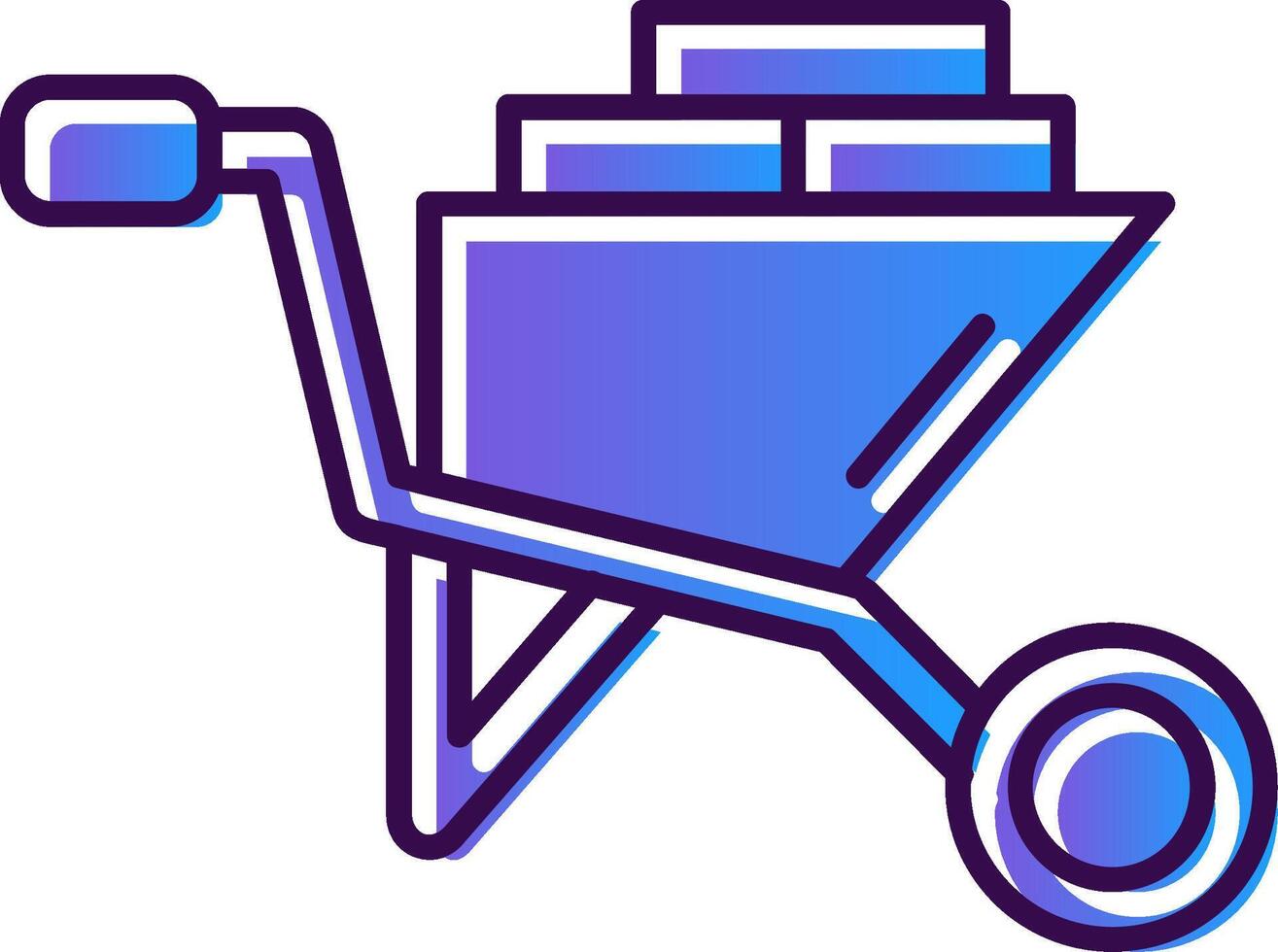 Cart Gradient Filled Icon vector