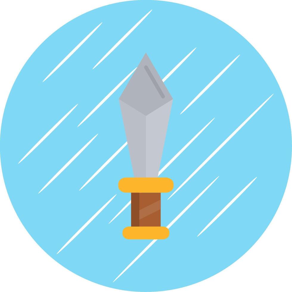 Dagger Flat Blue Circle Icon vector