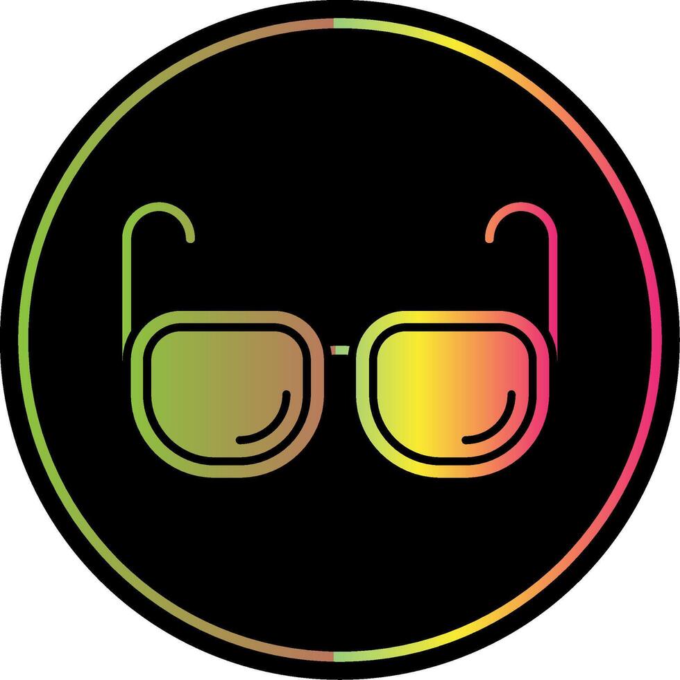 Eyeglasses Glyph Due Color Icon vector