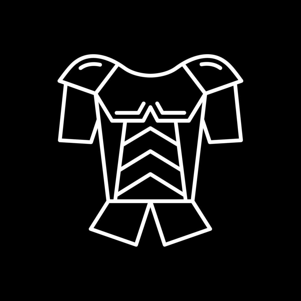 Armor Line Inverted Icon vector