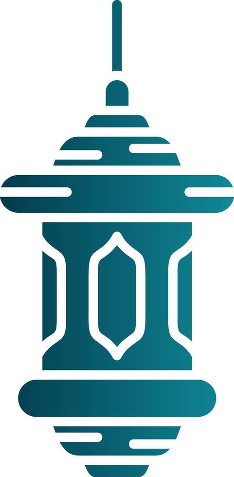 Lantern Glyph Gradient Round Corner Icon vector