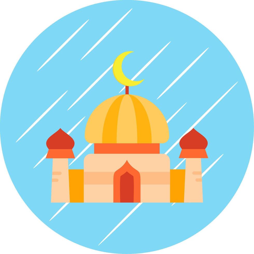 Dome Flat Blue Circle Icon vector